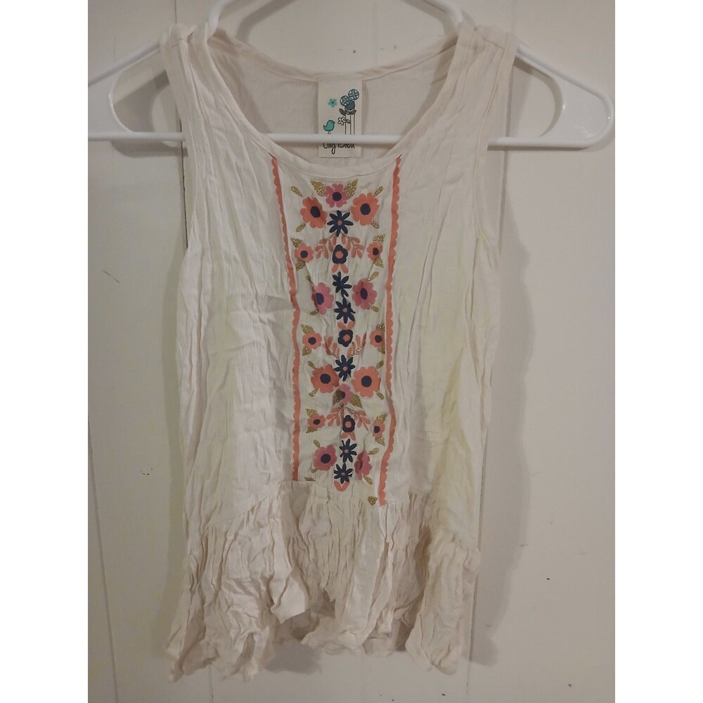 Lily Bleu Girls Floral Shirt Size 10/12 Lightweight Casual